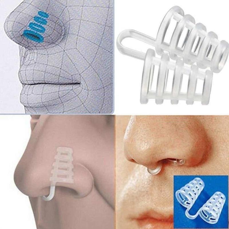 8 stk/sæt anti snorke slicone næseklemme anti-snorken åndehjælp stop snorke næse klip enhed sovehjælp udstyr stop snorken
