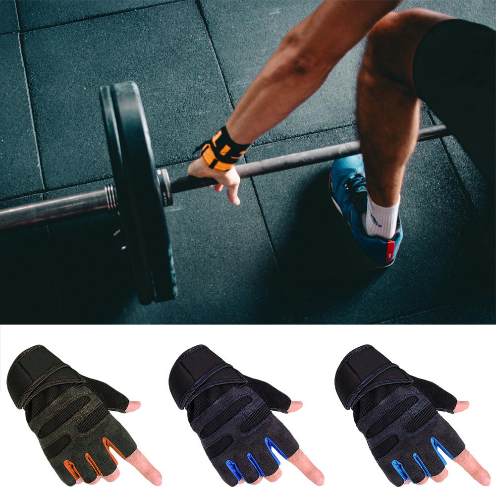 Mancuerna deportiva para Fitness, transpirable, antideslizante, protección de medio dedo, Unisex, guantes, accesorios para equipos de Fitness