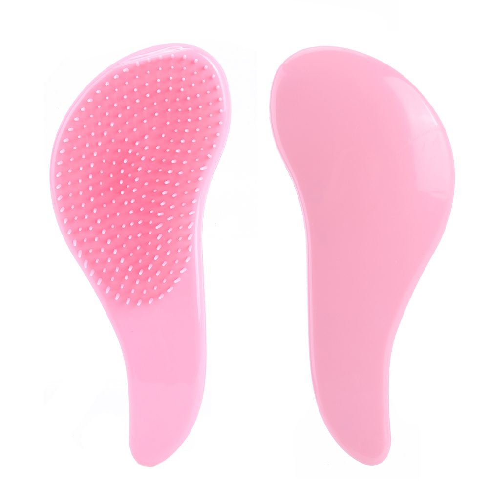 1Pcs Magic Handvat Kam Anti Statische Massage Hair Brush Tangle Ontwarren Douche Massage Haarborstel Kam Salon Hair Styling tool: champagne
