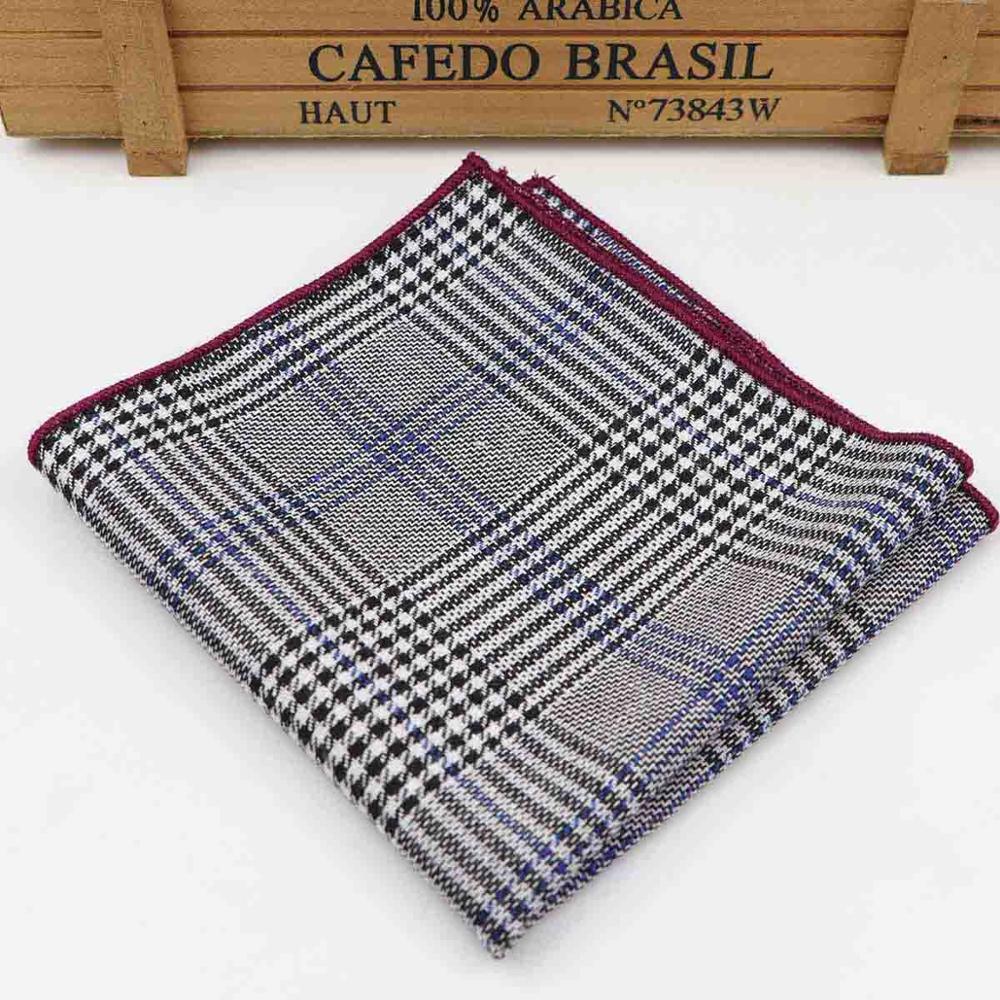 Striped Hankerchief Scarves Vintage Cotton Hankies Plaid Men's Pocket Square Handkerchiefs: 6