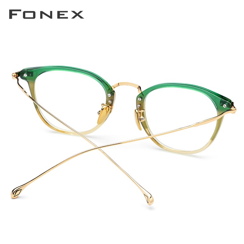 Montura de gafas ópticas de titanio puro B para hombres, gafas graduadas cuadradas Vintage para mujeres, gafas de miopía redondas Retro, gafas 839