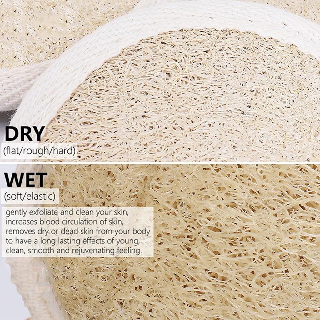 Natural Loofah Luffa Bath Spa Shower Sponge Scrubber Exfoliator Pad Soft Fresh Natural Loofah Luffa Sponge Shower Massage Brush