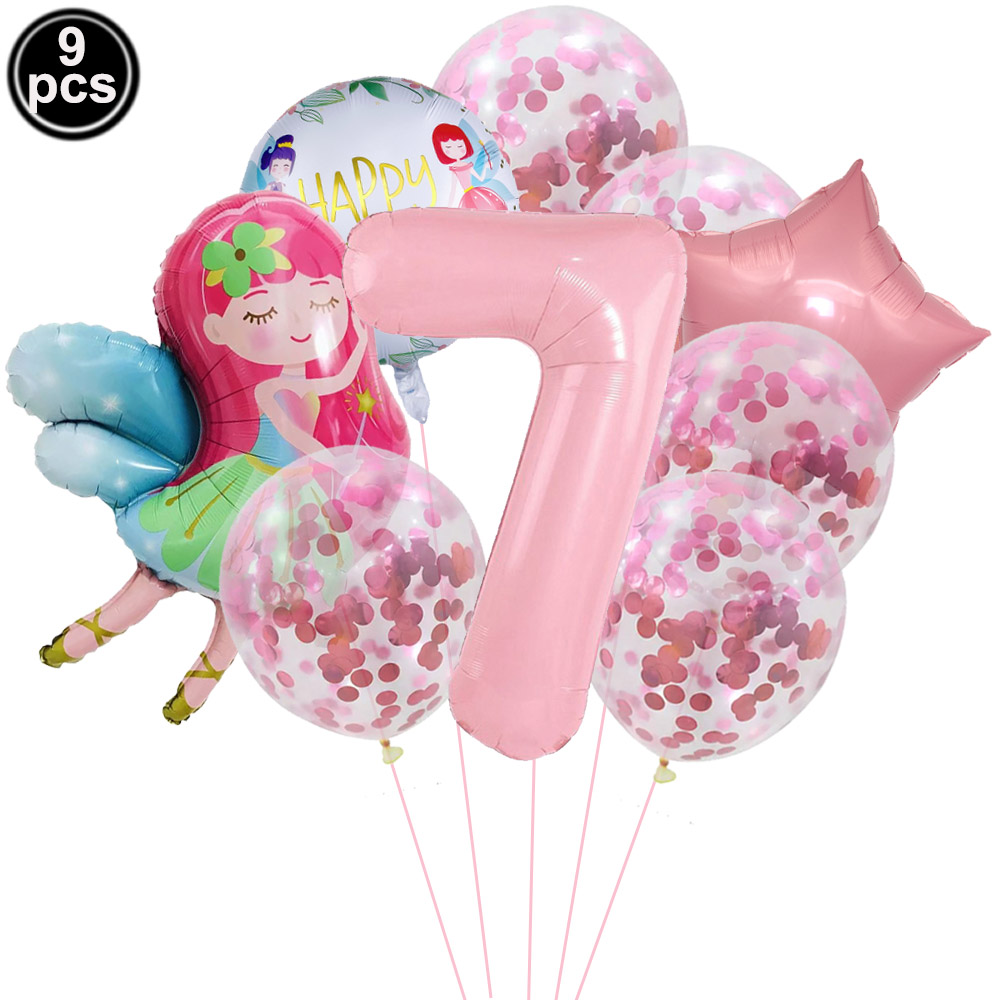 Spring Fairy Birthday Party Decoration Flower Fairies Girls Happy Birthday Hanging Banner Decor for Fairy Theme Birthday Party: Beige