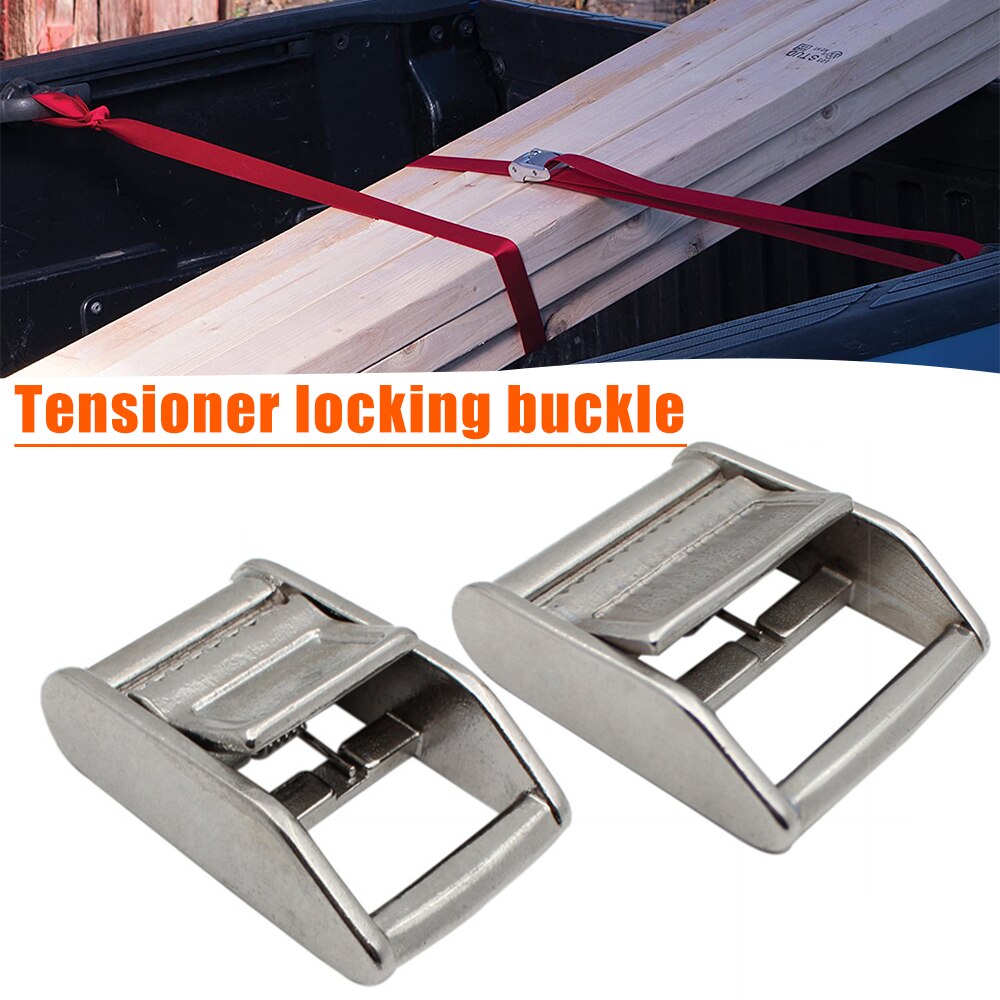 Webbing Tensioner Stainless Steel Cam Flap Buckles Press Cam Buckles Tie Down Buckle for 25mm/38mm Webbing Strap TB