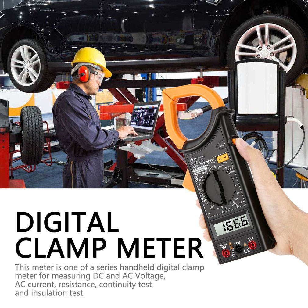 AI-ROAD Digital Multimeter Amper Clamp Meter AC/DC Strom Pinzetten Spannung Kondensator Widerstand Tester mit Test Führt Werkzeuge