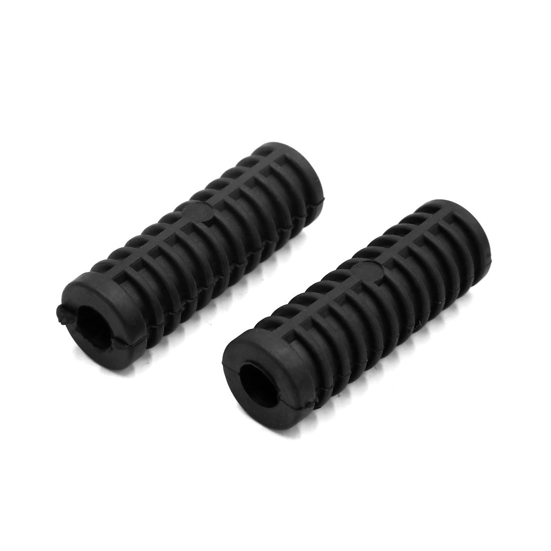 Uxcell 2pcs 12mm Diameter Rubber Nonslip Footrest Pedal Foot Peg Cover Shell Black for Motorcycle