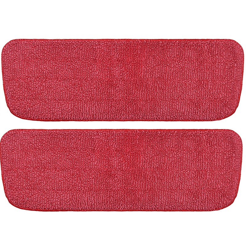 2-teilige Mikrofaser-Ersatz-Mop-Pads, wasch bare Mop-Nachfüllung für Sprüh mops und Mops, Reinigungs werkzeuge, nass und trocken: Rot