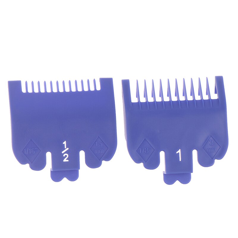 2 Teile/satz Haar Haarschneidemaschine führen Kamm Bart Trimmer Kamm Trimmer Kopf Rasierer Kamm Ersatz Haarschneidemaschine Klinge Cutter Haar Pflege: Blau