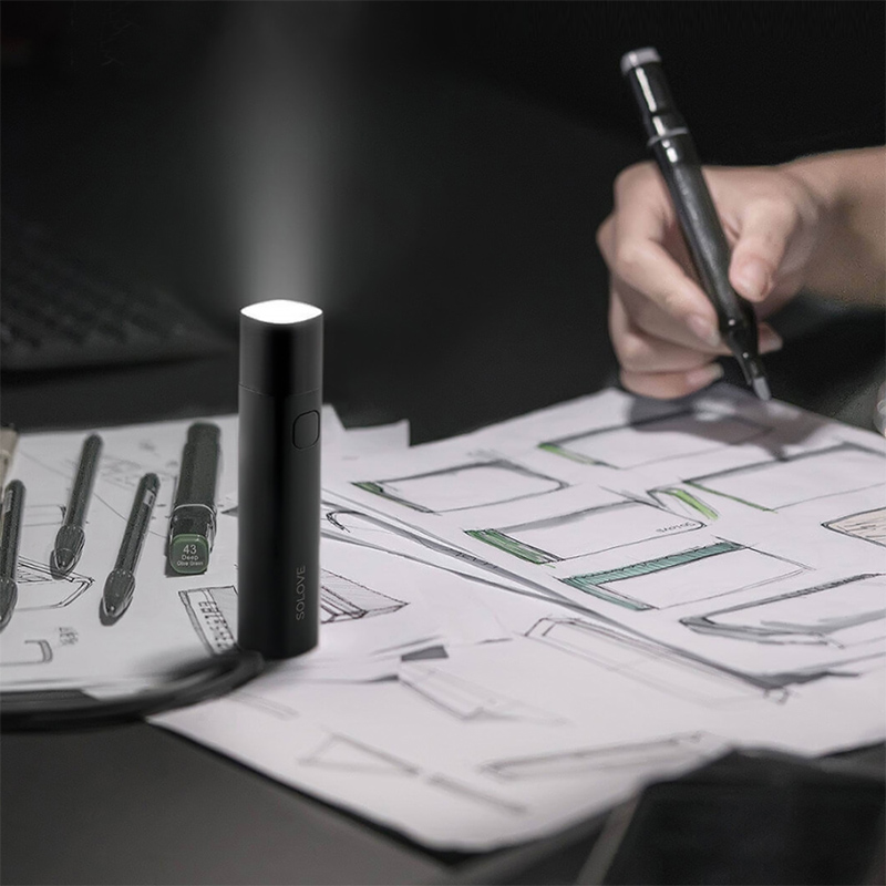 SOLOVE X3S 3000mAh Power Bank USB Rechargeable Brightness EDC Flashlight Portable Mini LED Torch for Outdoor Bike Power