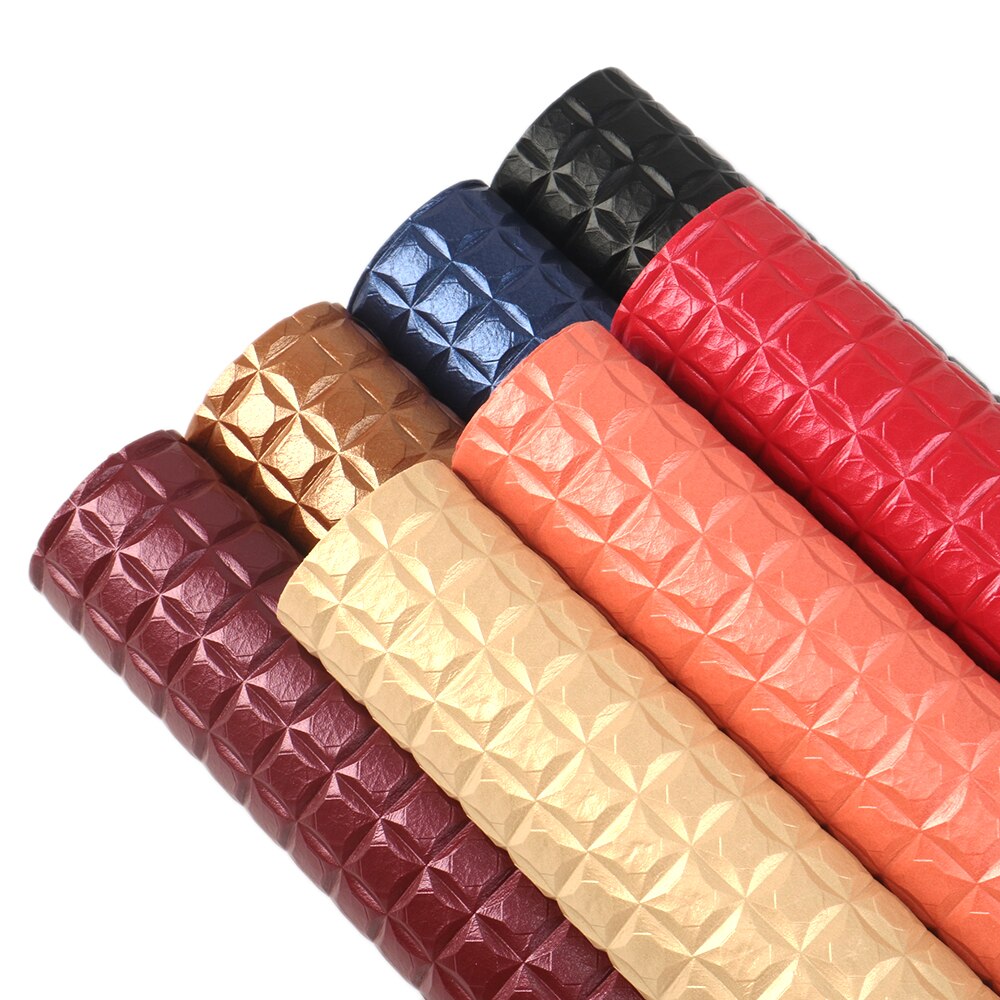 20*34cm couleur unie perle Plaid bosse Texture Faux cuir pour faire à la main boucle d'oreille sac à main événements à la maison, 1Yc6843
