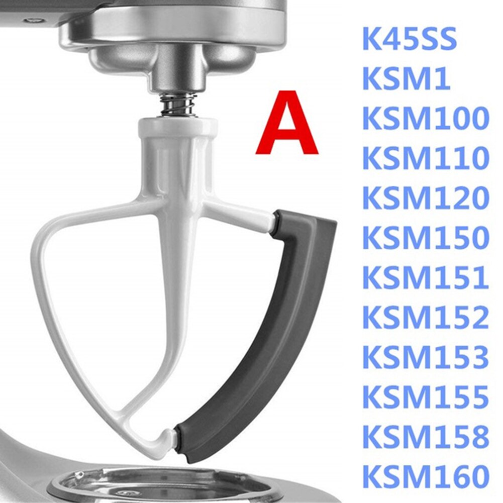 Tilt-Hoofd Platte Beater Siliconen Mixer Paddle Thuis Keuken Mengen Attachment Vervanging Voor Kitchenaid 4.5-5QT
