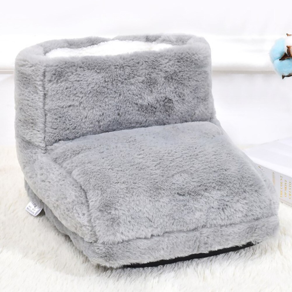 Botas Furry Elétrico Aquecido Termostato Casa Escritório Frio Terapia Pés de Carregamento USB Sapatos Pé Quente Fácil de Operar Inverno Quente