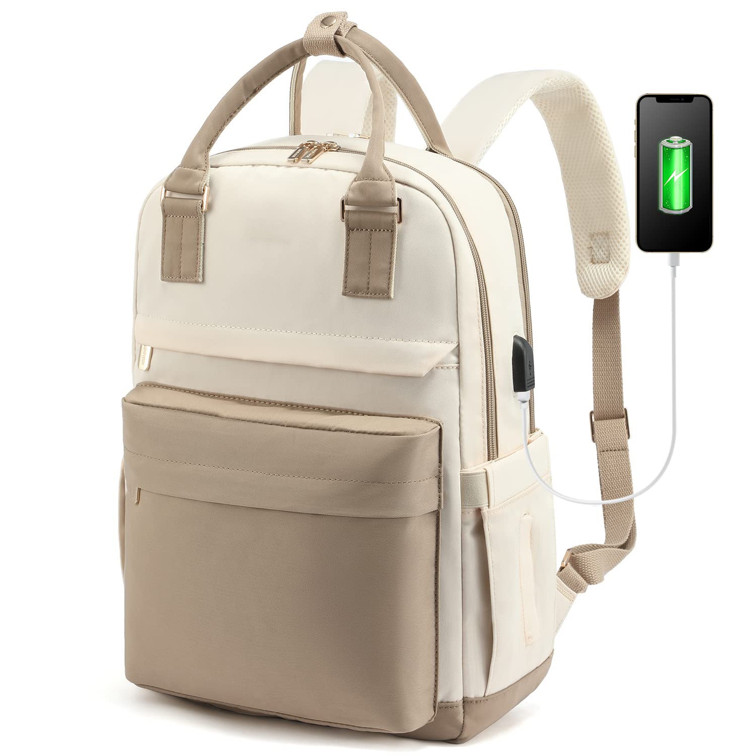 Zaino per Laptop da 14 15 pollici con porta di ricarica USB, zaino da lavoro resistente allo strappo per i viaggi, zaino Casual per uomo donna