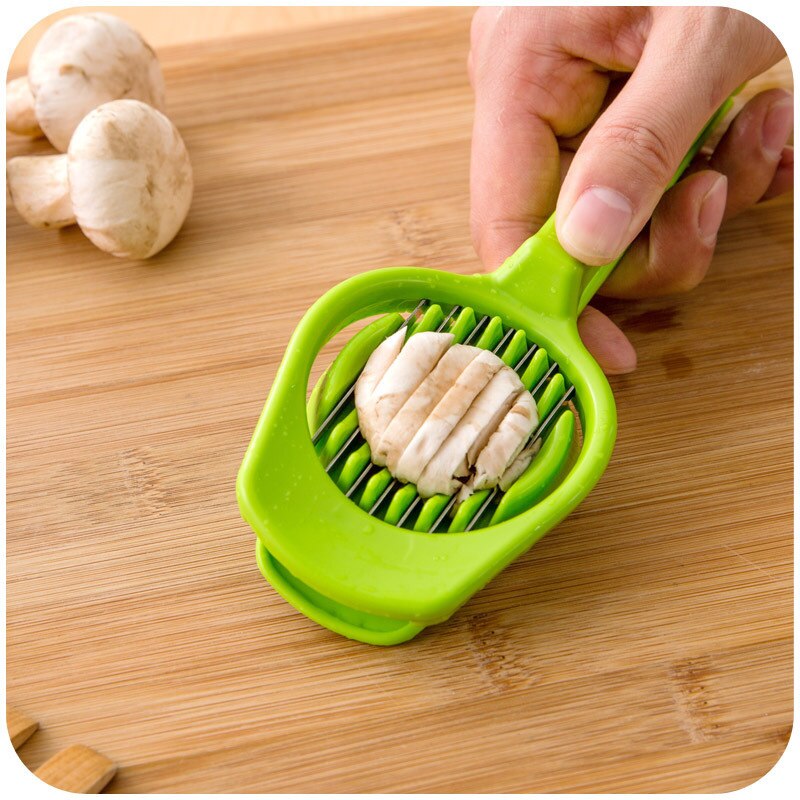 Cortador para cortar huevos en secciones multiusos cortador de huevos cocidos de acero inoxidable herramienta de cocina molde accesorios para el hogar AT03