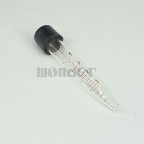 5ml Lab Glass Centrifuge Tube V-bottom Screw Cap With Scale Line Experimental