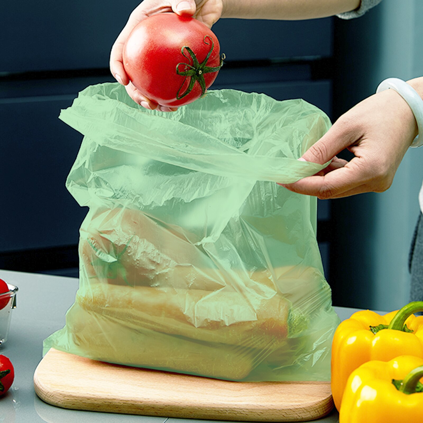 Green Bags for Fruits and Veggies Reusable Vegetable Bags for Refrigerator Food Storage Freshness Produce Saver Bags Keep Fruits