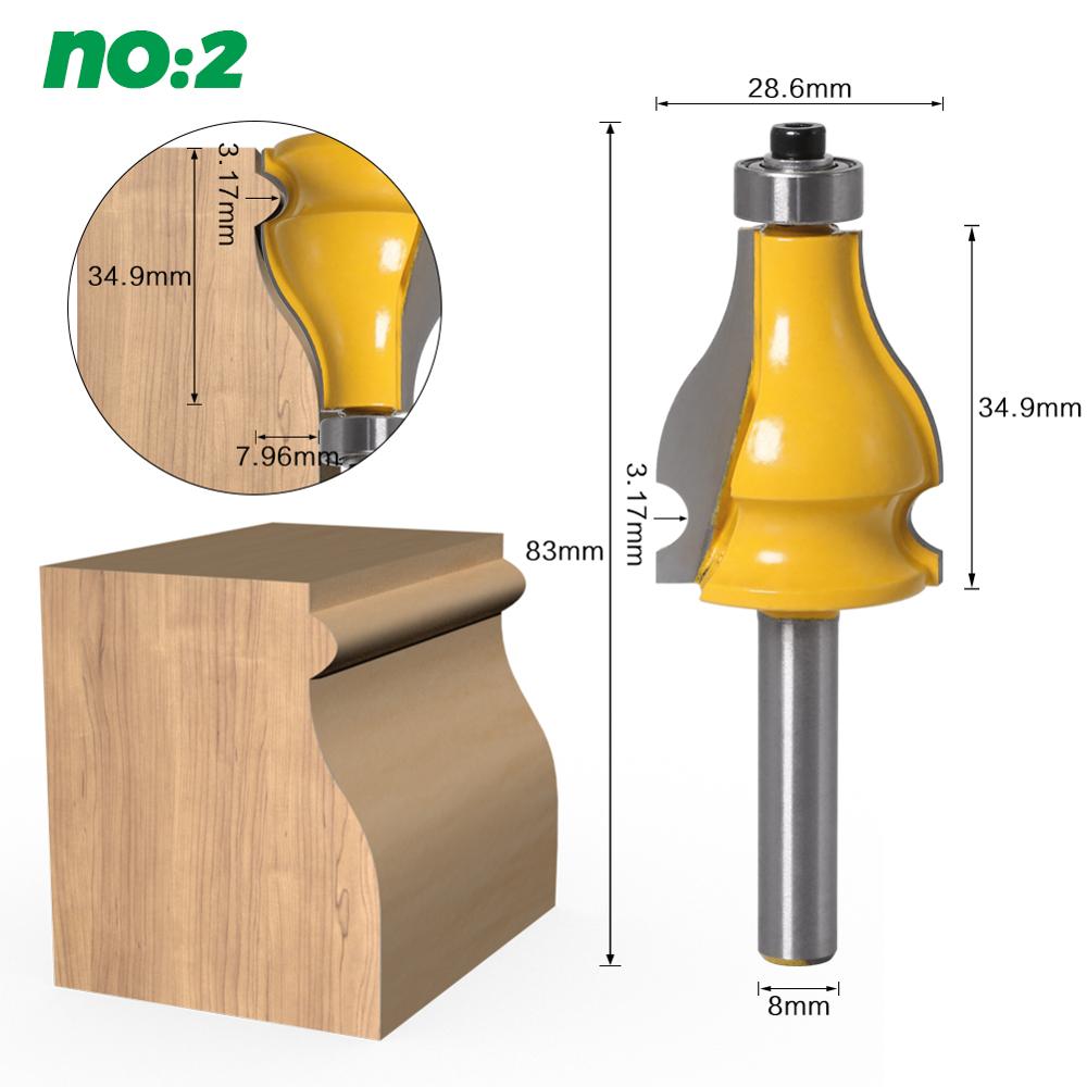 8mm Schacht Armsteun Cutter Houtbewerking Frees Gong Frezen Router Bit Graveermachine Frees Trimmen Cutter: 31Mm