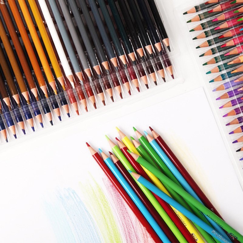 Brutfuner 48-160 Farben Öl Farbe Bleistifte einstellen Skizze Bleistift Keine Giftig Holz Weiche Helle Farbe Bleistift Künstler farbe Schule Liefert