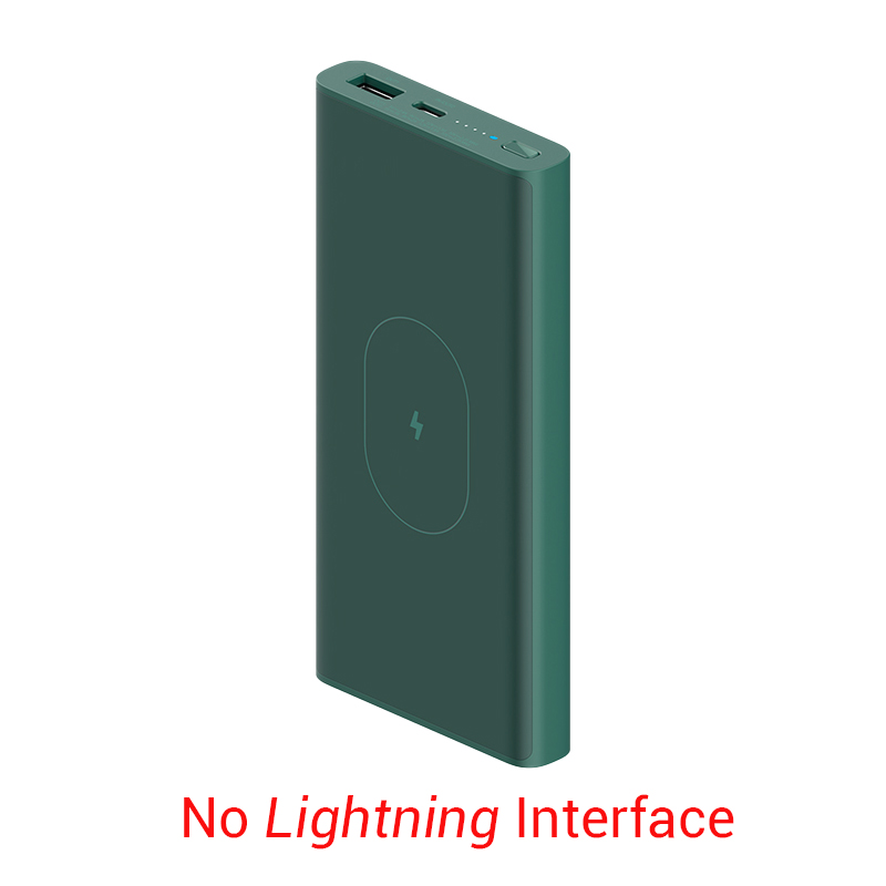 Xiaomi – batterie externe sans fil ZMI WPB01, 10000mAh, 10W Max, charge sans fil, 22.5W, USB C, sortie USB A Max: Standard Green