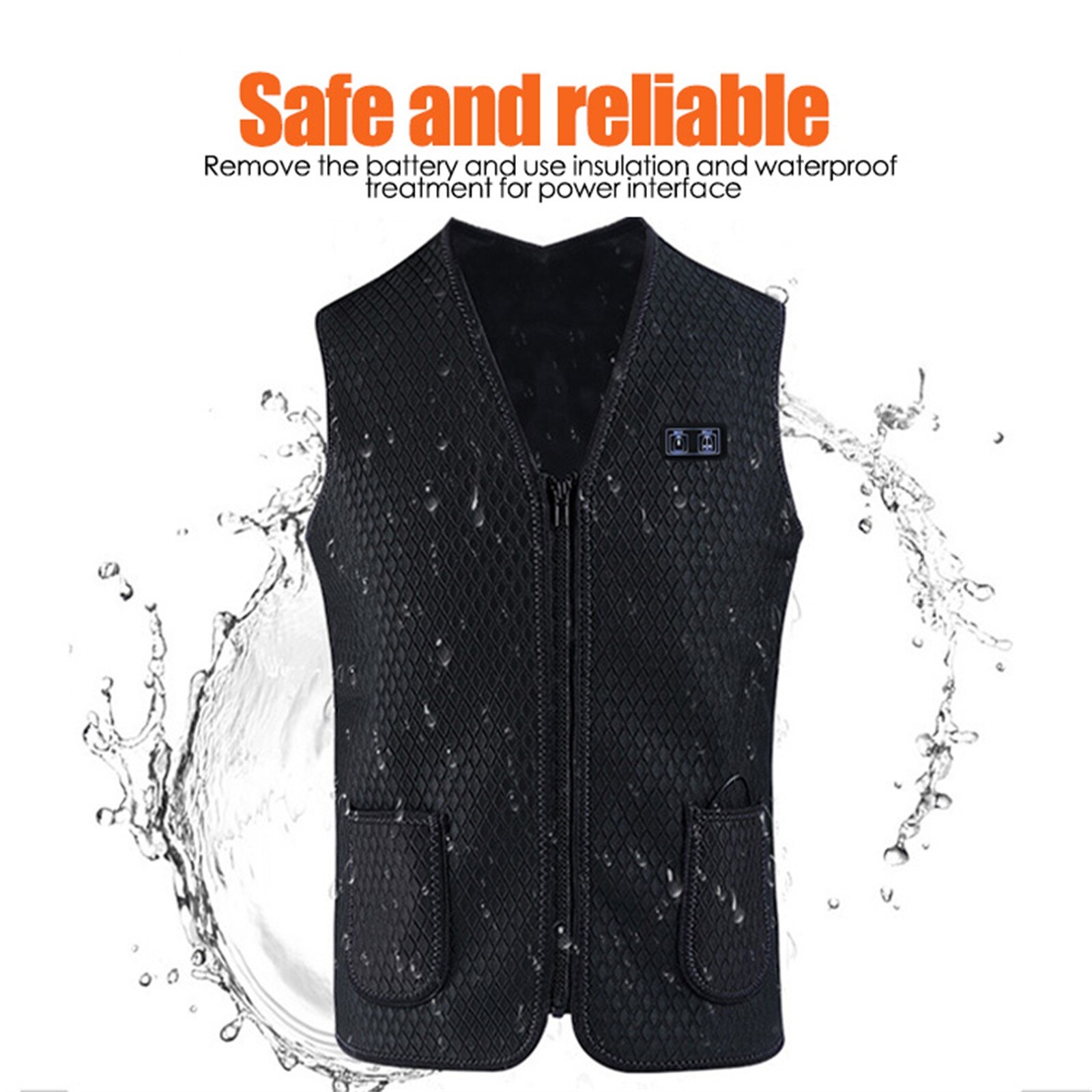 Unisex Winter Warm Plus cashmer Smart heating Cotton Vest USB Infrared Eletricity Heating Vest Outdoor Flexible Thermal Jacket