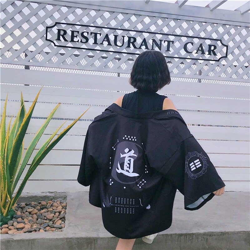 Japanese Kimono Cardigan Men Haori Yukata Male Samurai Costume Clothing Kimono Jacket Mens Kimono Shirt Yukata Haori 12805: 10