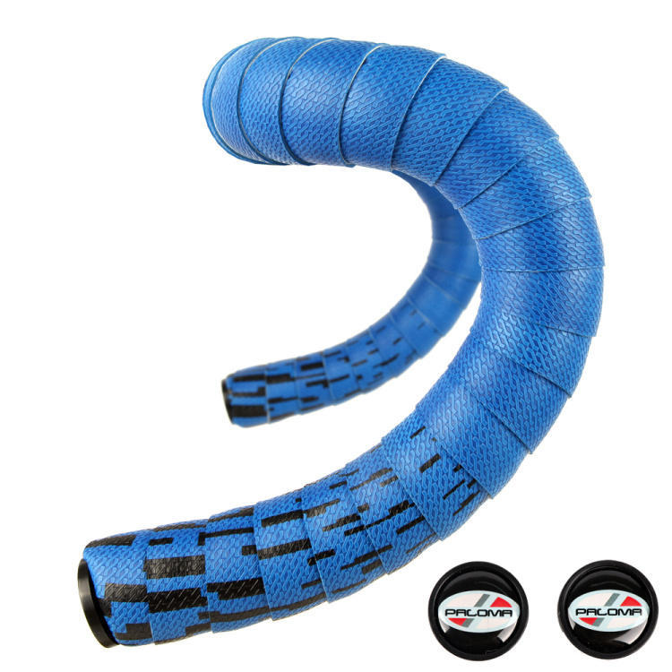 Cinta para manillar de bicicleta, volante de cubierta para bicicleta de carretera, Mango antideslizante, cinta de goma, accesorios para manillar de bicicleta, 2 uds.: Blue black
