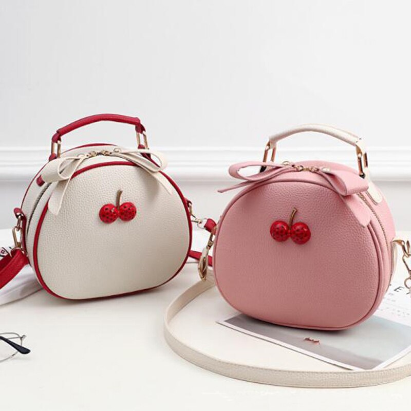 Mini Schoudertassen Dames Crossbody Tassen Zoete Leuke Kleine Handtassen Pu Leer Vrouwen Handtas Met Cherry Vrouwelijke Messenger