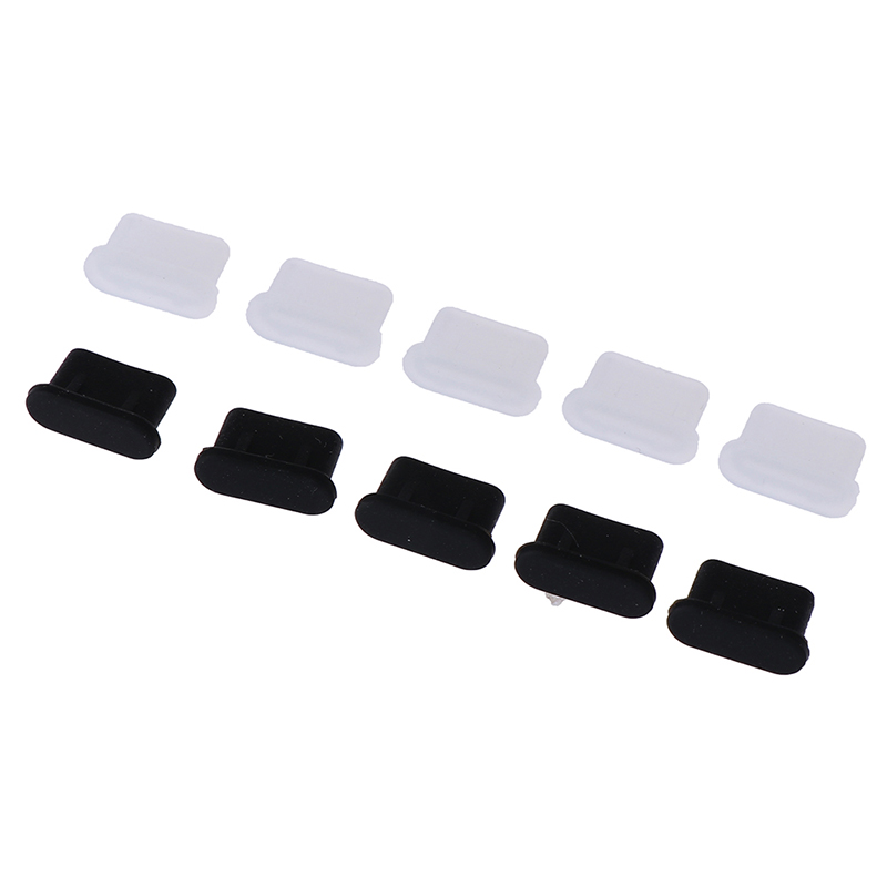 5 sztuk osłona pyłoszczelna Cap Jack wtyczka ładowarki type-c Port Anti-dust do telefonu komórkowego 2022 nowy Solid Black