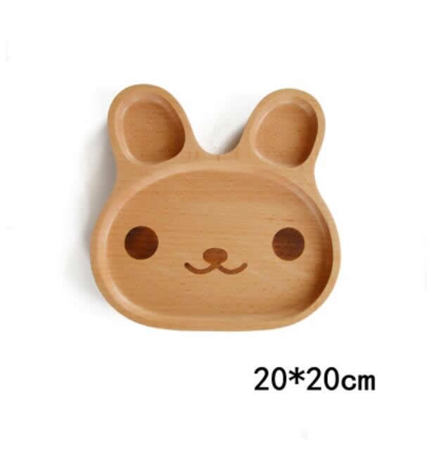 Dessin animé mignon animaux plaque en bois cuisine créative enfants aiment les plats en bois: C