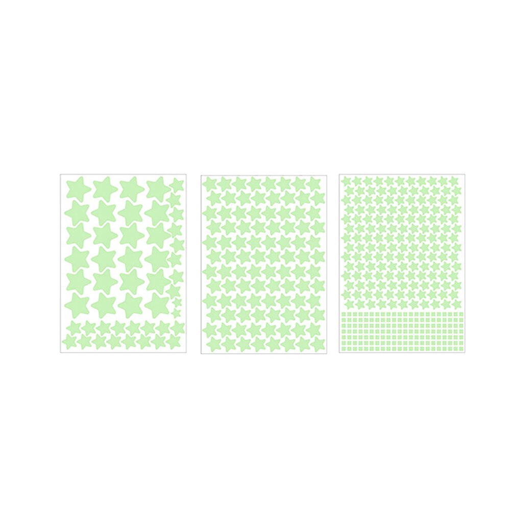 3 stuks/set lichtgevende sterren muurstickers slaapkamer huisdecoratie muurschildering kinderkamer babykamer behang glow in the dark stickers: Default Title