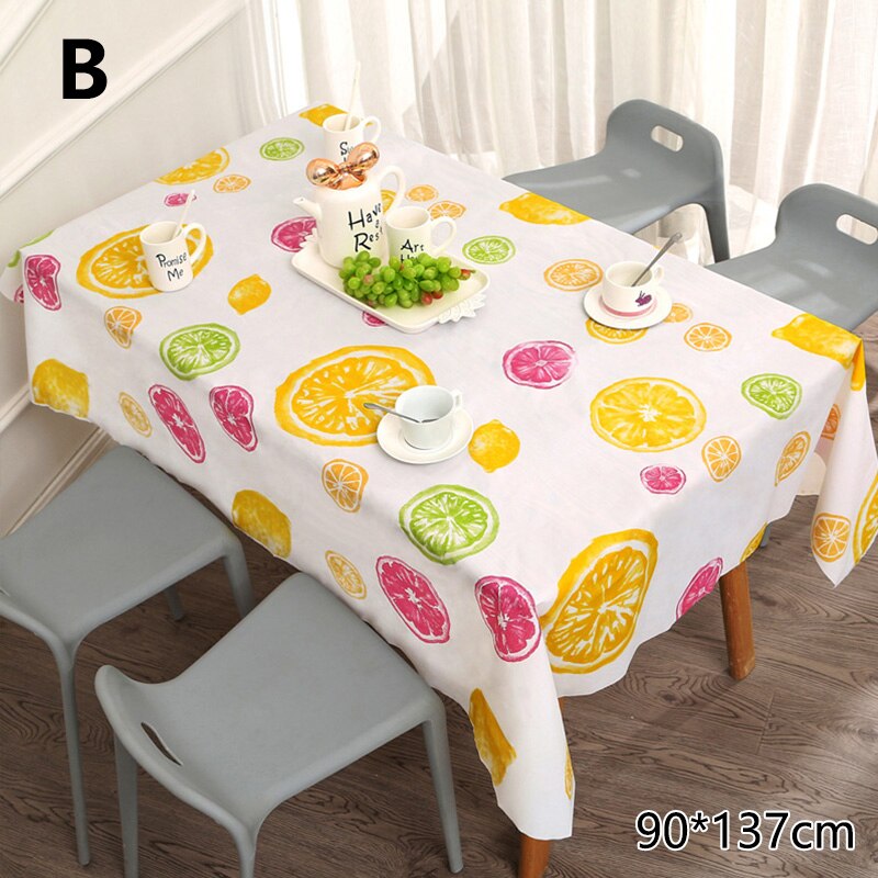 Mantel de mesa Pastoral impermeable para cocina, mantel de plástico PVC, a prueba de aceite, decorativo, lavable, cubierta de mesa