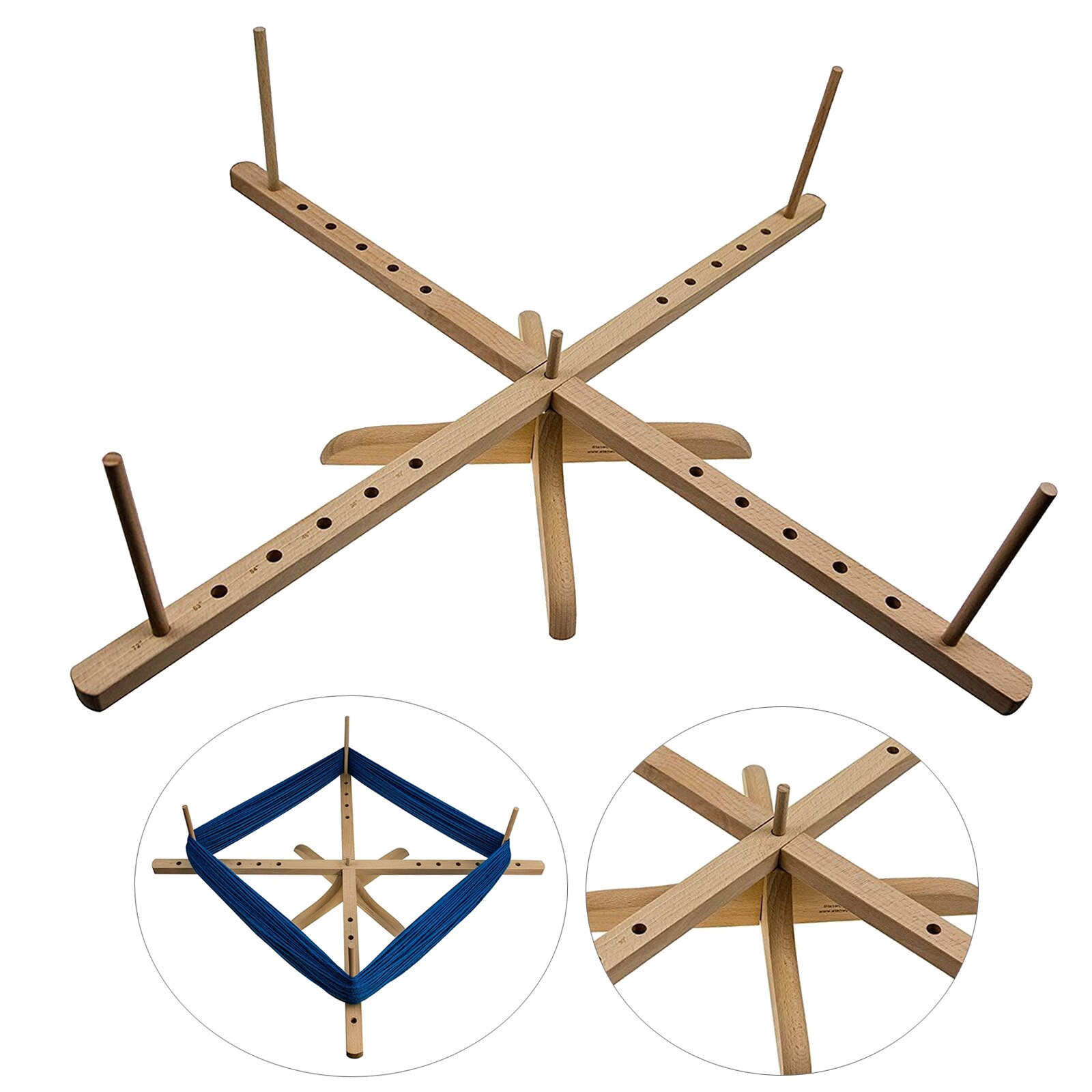 Wooden Swift Yarn Thread Fiber String Wool Winder Holder Umbrella Hand Knitting Craft Tools For Patchwork DIY Accessories