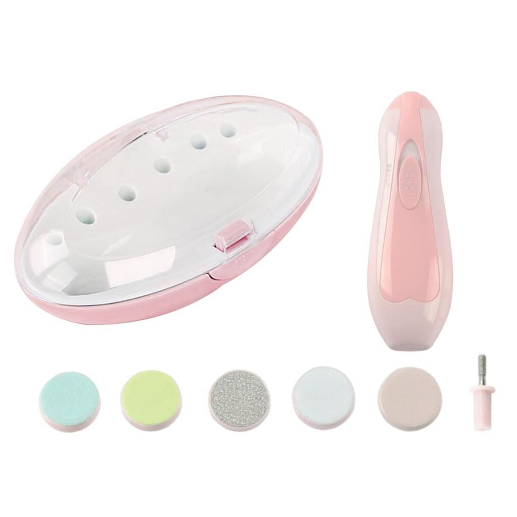 Elektrische Baby Nagel Datei Schermaschinen Trimmer Kleinkind Zehen Trimmen NäGel Polnischen Pflege Bausatz Tragbare Pedikübetreffend Haarschneidemaschine Schere: Rosa