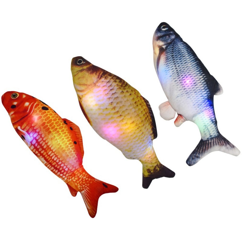 Electronic Cat Toy 3D Fish Electric USB Charging Simulation Fish Toys for Cats Pet Playing Toy Cat Supplies