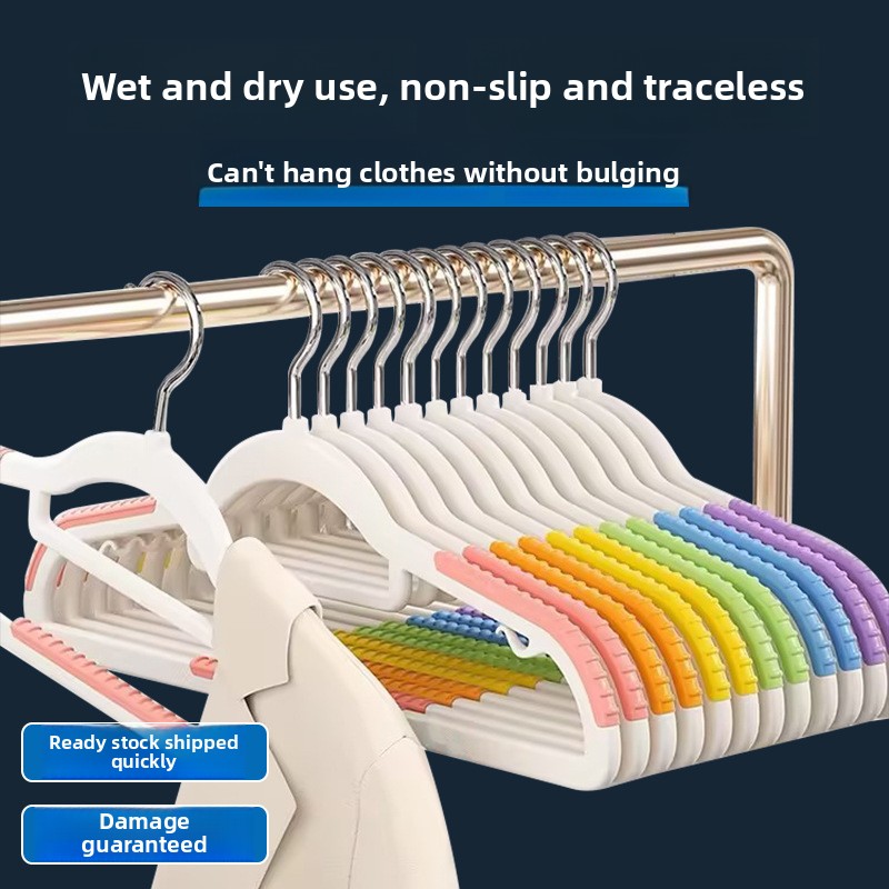 10 Uds. Colgador de plástico antideslizante que no deja marcas, ropa protectora, ropa de secado de esquina antihombro, ropa colgante