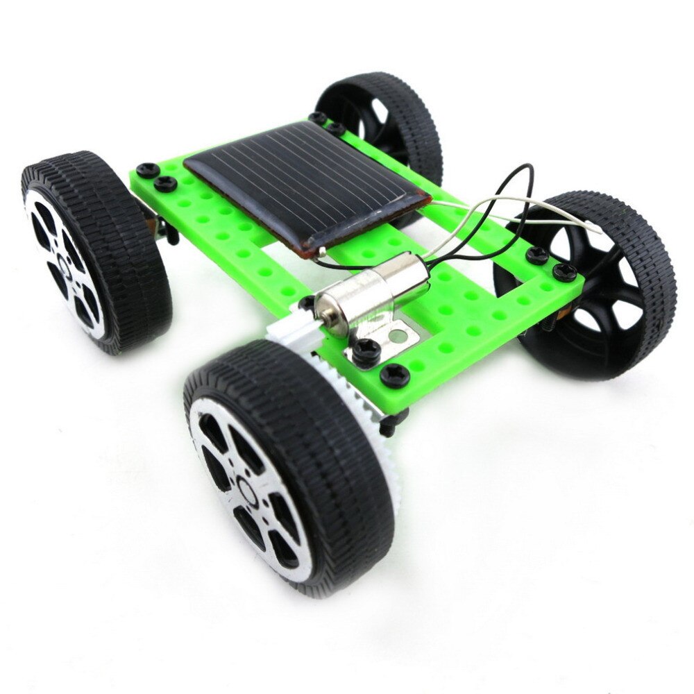 1 Set Mini Solar Powered Toy DIY Car Kit Children Educational Gadget Hobby Funny L305