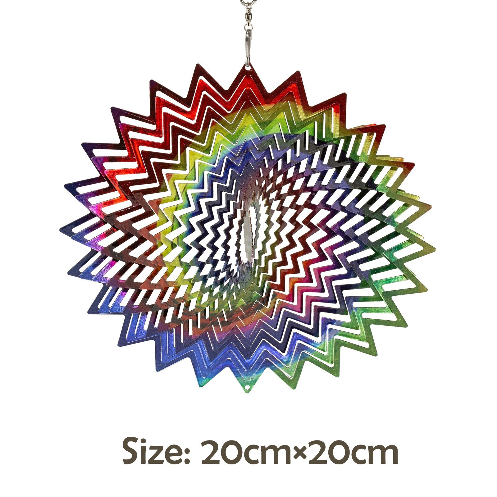 Wind Chimes Stainless Steel Wind Spinner- 3d Indoor Outdoor Garden Multicolor Home Decoration Ornament Hanging Decorations