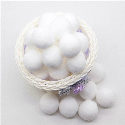 Hvid pompon 8mm 10mm 15mm 20mm 30mm 40mm pom poms ponpon håndværk forsyninger diy til børn tøj syning hjem bryllupsdekorationer: 30mm 20 stk