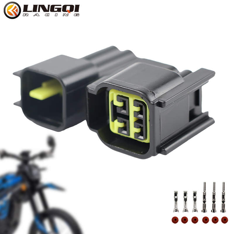 LINGQI Waterproof Connectors 4 Pin Headlight Plug Handlebar Switch Button Connector For Talaria Sting Electric Pit Dirt Bike