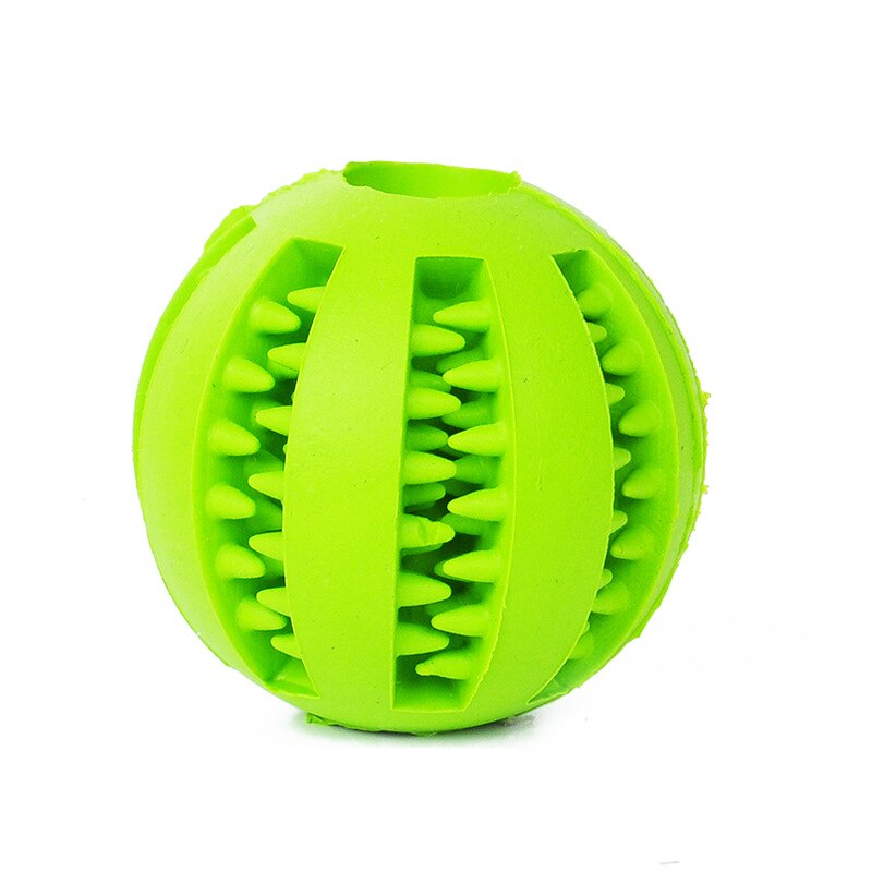 Bola de goma para perro mascota, divertido juguete, herramienta de alimentación para dientes masticar, juguete para jugar con perros, soporte de dispensación Dental para entrenamiento: Green / S