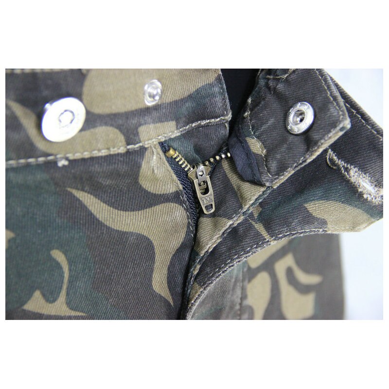 Motorcykel ridebukser volero camouflage beskyttende jeans lokomotiv ridder dagligt løse lige bukser camo farve