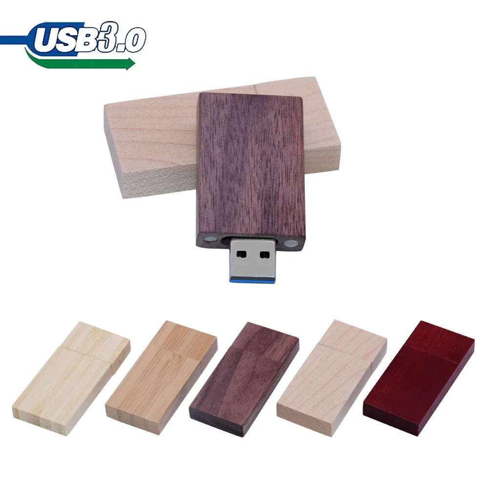 10 stk/parti usb-minnepinner i tre med 3.0 stk. gratis logo, 128gb 64gb . minnepenner, 16gb 32gb 8gb minnepinne til bedrifter, usb-pinne