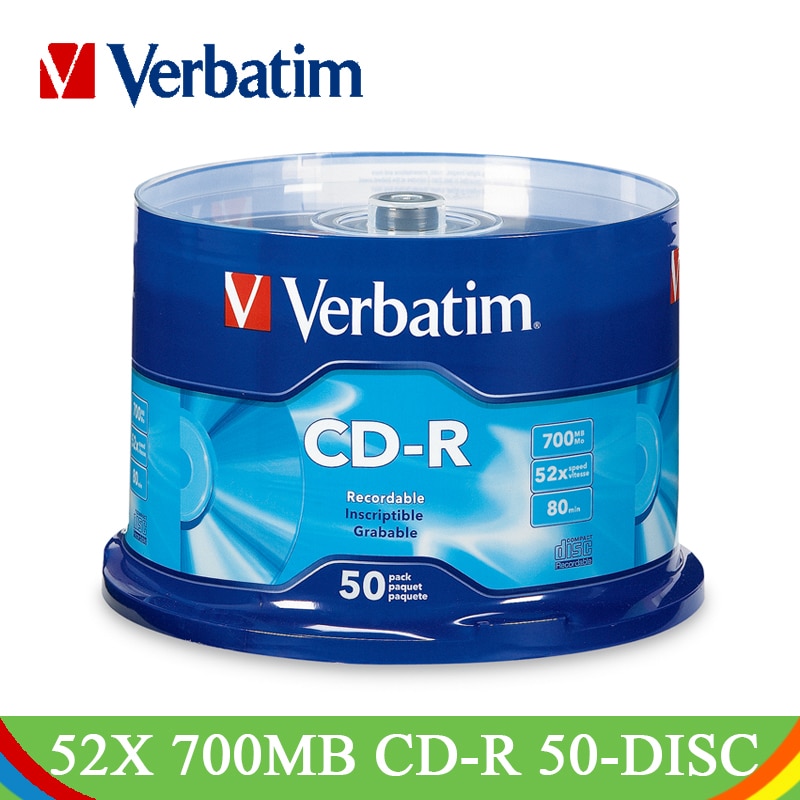 wörtlich 50/viel DVD Stöcke CD-R CD Disks Bluray 700MB 80min 52X gebrandmarkt Beschreibbare Medien leer Rabatt 50PK Spindel Kompakte Schreiben