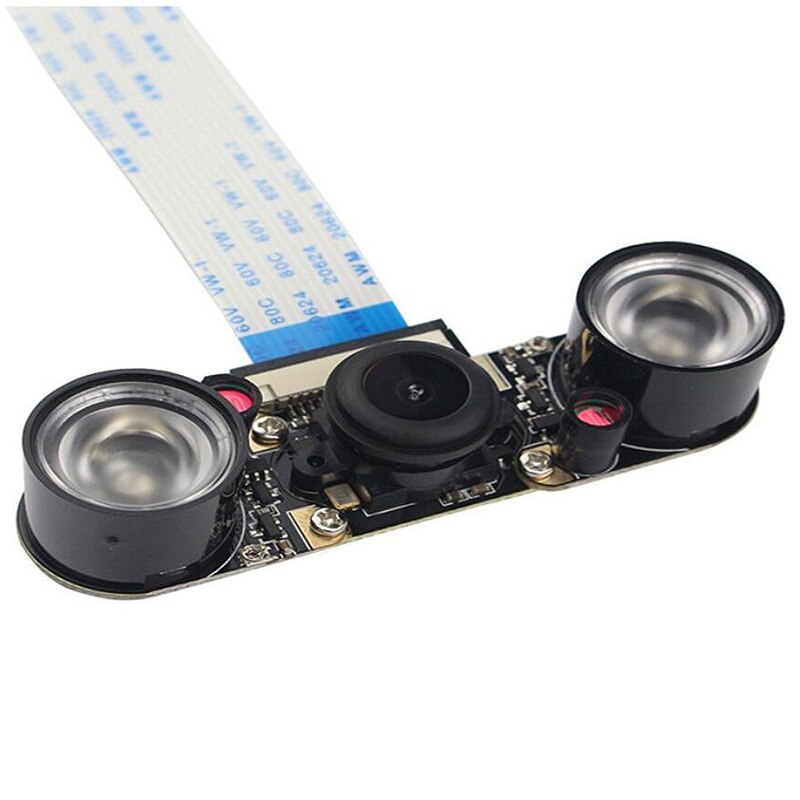 Camera Module Fisheye Lens Wide Kijkhoek 5 Miljoen Pixels + Infrarood Licht Kabel