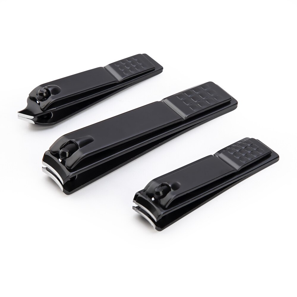 1pcs Black Stainless Steel Nail Clipper Nail Trimmer Clipper Cutter Portable Nail Cutter Clippers Slope Shape Manicure Pedicure
