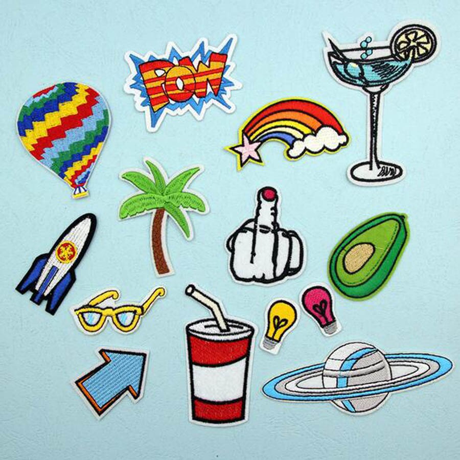 Cool Craft Embroidered Patches For Hat Cap Clothes Stickers Bag Sew Iron On Applique DIY Apparel Sewing Clothing Accessories BU8