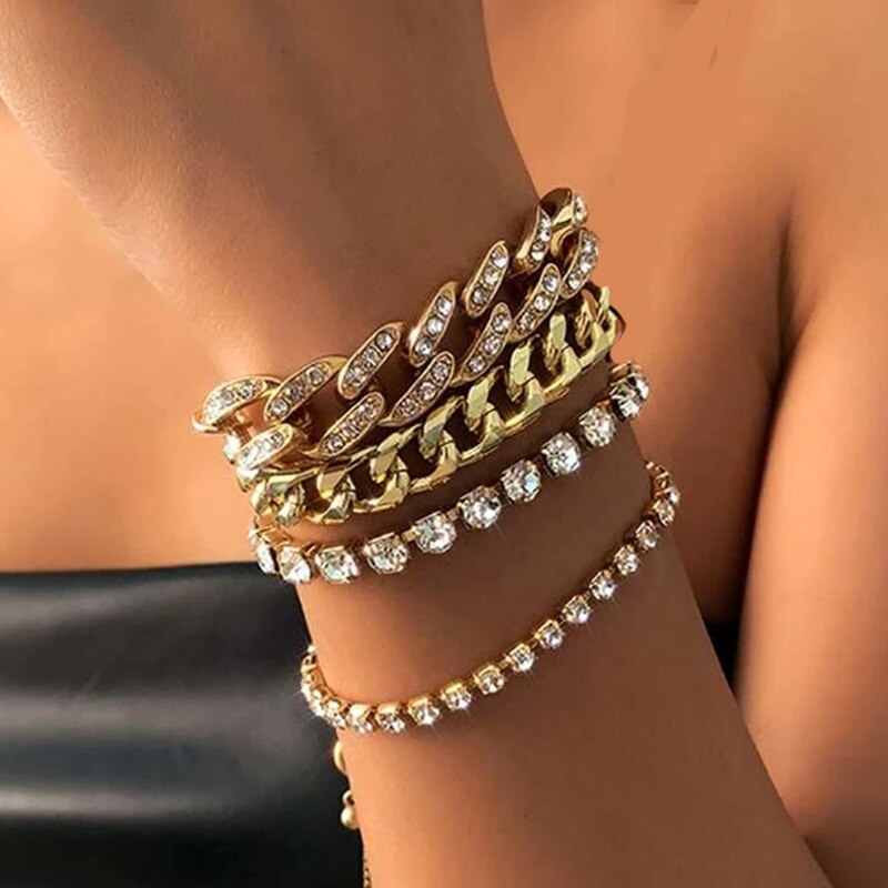 YWZIXLN Boho inciso multistrato foglio perline accessori braccialetto catena geometrica miglior regalo per le donne all&#39;ingrosso B040: B039-gold
