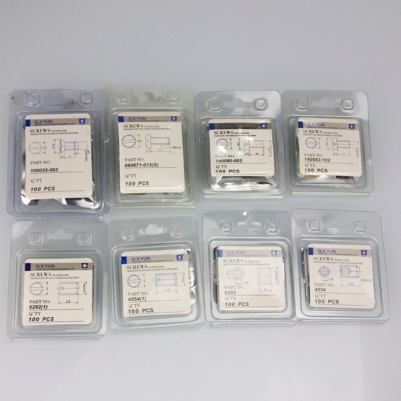 100pcs Sewing machine screw brother pegasus siruba kansai singer typical needle plate /feed dog/presser foot screw .....: Multi