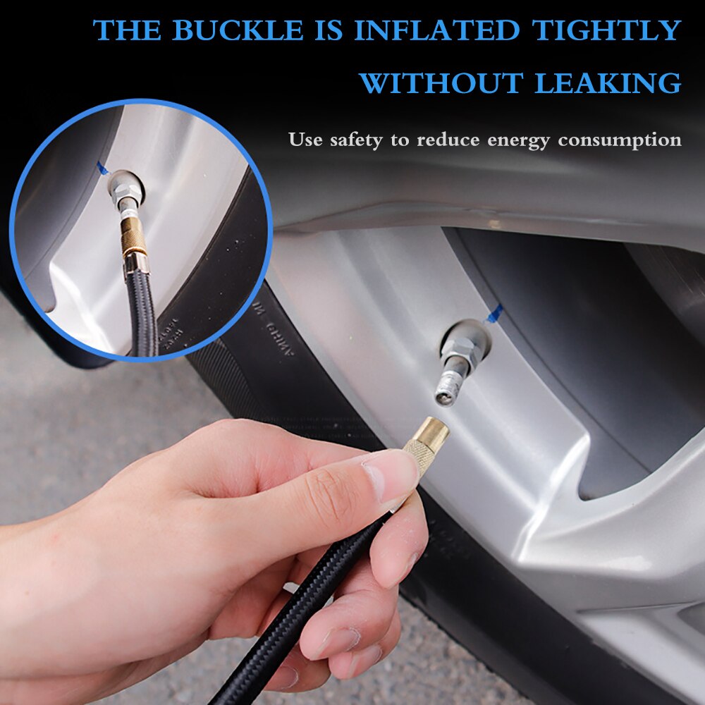 Messing Luchtcompressor Gesloten Flow Tire Heavy Duty Lock Nozzle Adapter - Pomp Chuck Converter