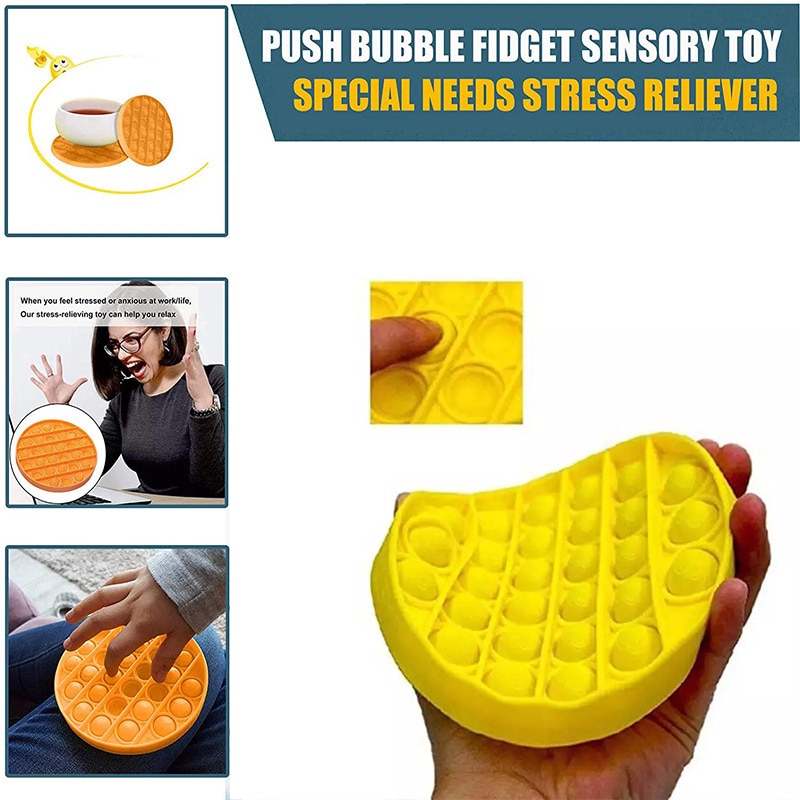 Push Bubble Fidget Sensory Toy Autism Special Needs Stress Reliever Funny Squish Anti-stress Educational Toys For Children